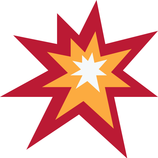 Colisão as drawn by Twitter / X in Twemoji 2.3
