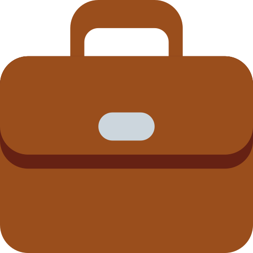 Briefcase as drawn by Twitter / X in Twemoji 2.3