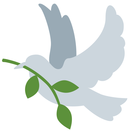 Dove as drawn by Twitter / X in Twemoji 2.3