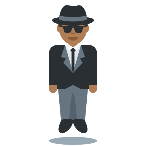 Person in Suit Levitating: Medium-Dark Skin Tone, the design in this release