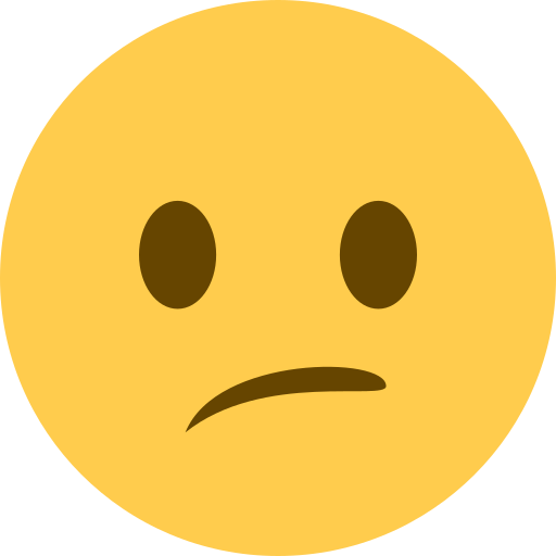 Confused Face as drawn by Twitter / X in Twemoji 2.3