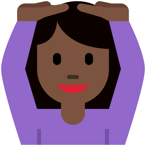 Woman Gesturing OK: Dark Skin Tone, the previous design