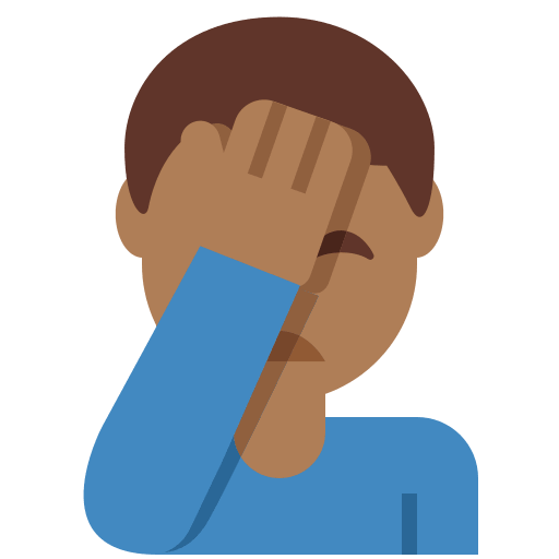 Man Facepalming: Medium-Dark Skin Tone, the design in this release