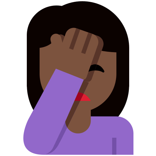 Woman Facepalming: Dark Skin Tone, the design in this release