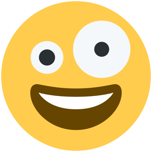 Faccina Impazzita as drawn by Twitter / X in Twemoji 2.3