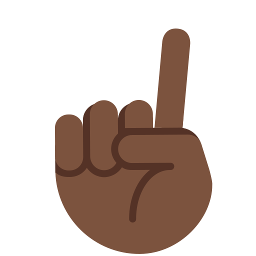Index Pointing up: Dark Skin Tone, the design in this release