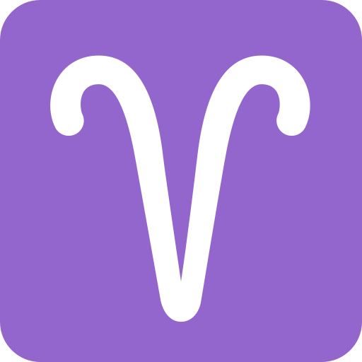 Aries as drawn by Twitter / X in Twemoji 2.3