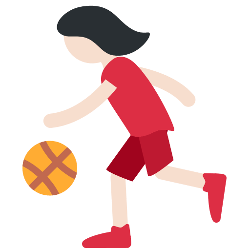 Woman Bouncing Ball: Light Skin Tone, the previous design