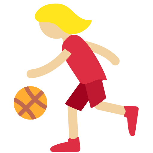 Woman Bouncing Ball: Medium-Light Skin Tone, the previous design