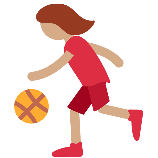 Woman Bouncing Ball: Medium Skin Tone, the previous design