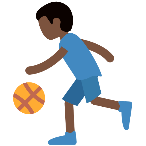 Man Bouncing Ball: Dark Skin Tone, the previous design
