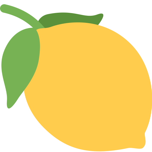 Lemon as drawn by Twitter / X in Twemoji 2.4
