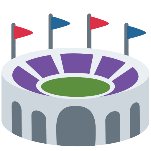 Stadium as drawn by Twitter / X in Twemoji 2.4