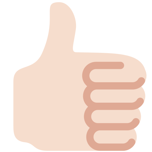 Thumbs up: Light Skin Tone, the design in this release