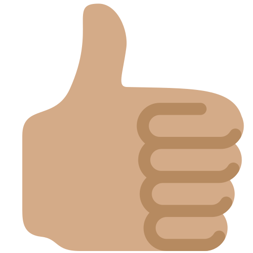 Thumbs up: Medium Skin Tone, the design in this release