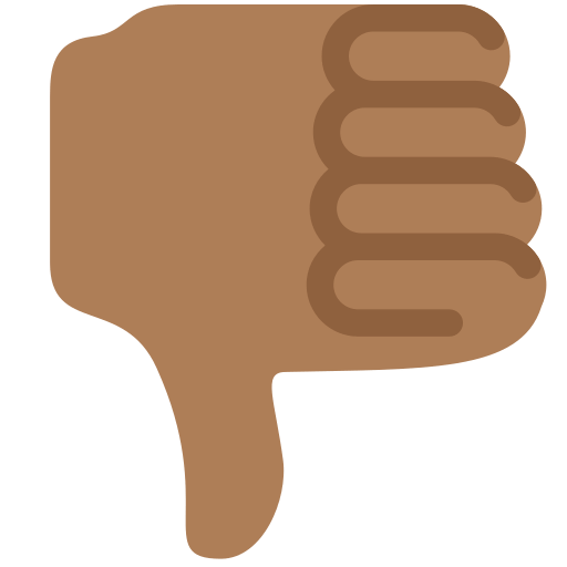 Thumbs Down: Medium-Dark Skin Tone, the design in this release