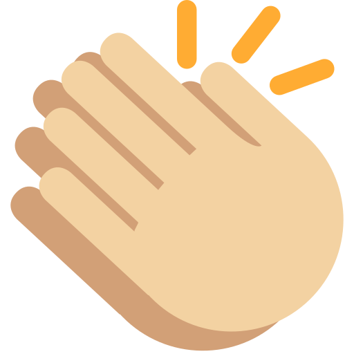 Clapping Hands: Medium-Light Skin Tone, the previous design
