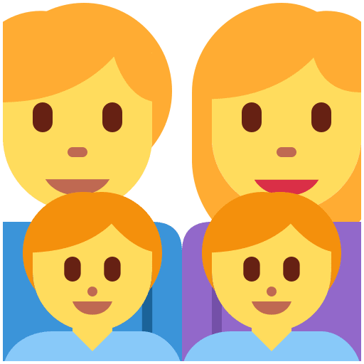Family: Man, Woman, Boy, Boy, the design in this release