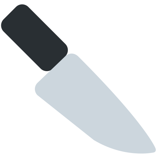 菜刀 as drawn by Twitter / X in Twemoji 2.4