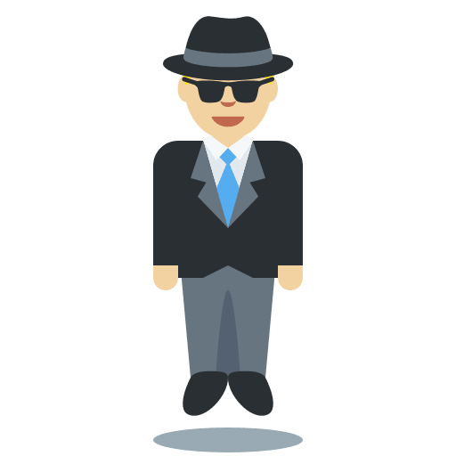 Person in Suit Levitating: Medium-Light Skin Tone, the design in this release