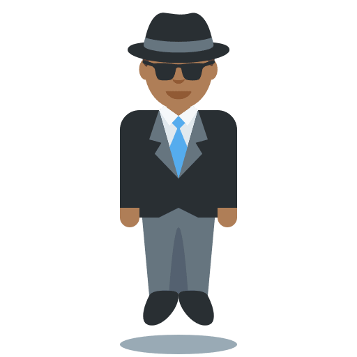 Person in Suit Levitating: Medium-Dark Skin Tone, the design in this release