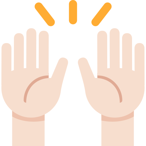 Raising Hands: Light Skin Tone, the previous design