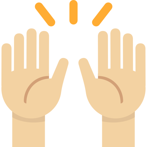 Raising Hands: Medium-Light Skin Tone, the previous design