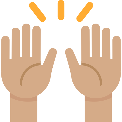 Raising Hands: Medium Skin Tone, the previous design
