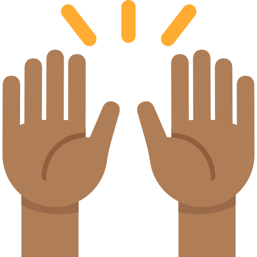 Raising Hands: Medium-Dark Skin Tone, the previous design