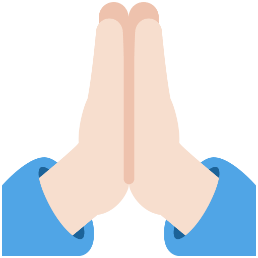 Folded Hands: Light Skin Tone, the design in this release