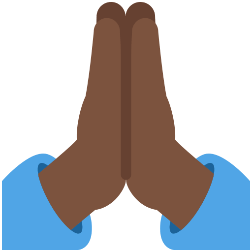 Folded Hands: Dark Skin Tone, the design in this release