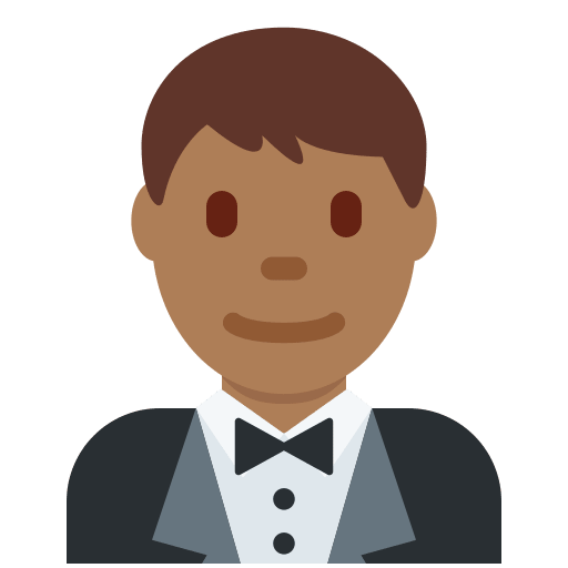 Person in Tuxedo: Medium-Dark Skin Tone, the design in this release