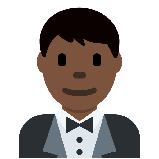 Person in Tuxedo: Dark Skin Tone, the design in this release