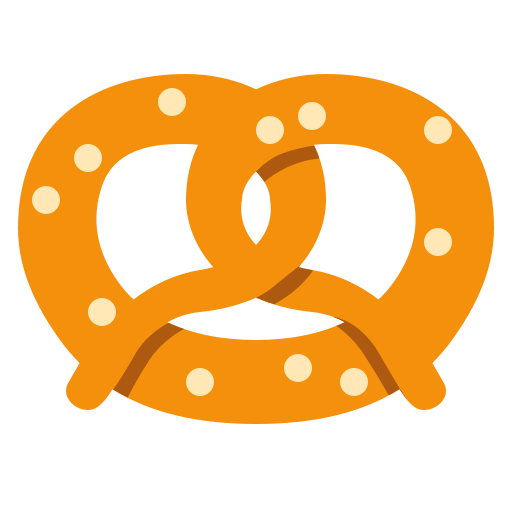 Pretzel as drawn by Twitter / X in Twemoji 2.4