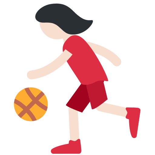 Woman Bouncing Ball: Light Skin Tone, the design in this release