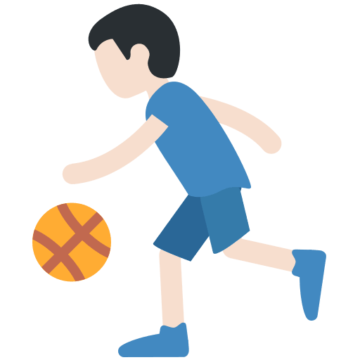 Person Bouncing Ball: Light Skin Tone, the design in this release