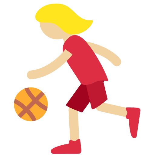 Woman Bouncing Ball: Medium-Light Skin Tone, the design in this release