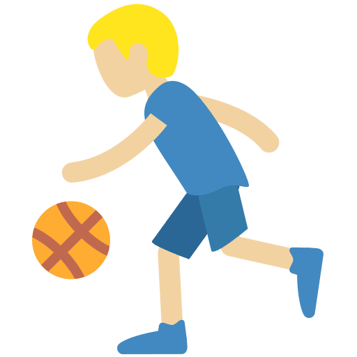 Person Bouncing Ball: Medium-Light Skin Tone, the design in this release