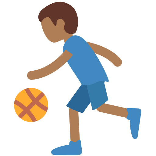 Man Bouncing Ball: Medium-Dark Skin Tone, the design in this release