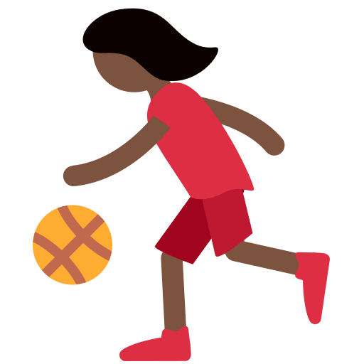 Woman Bouncing Ball: Dark Skin Tone, the design in this release