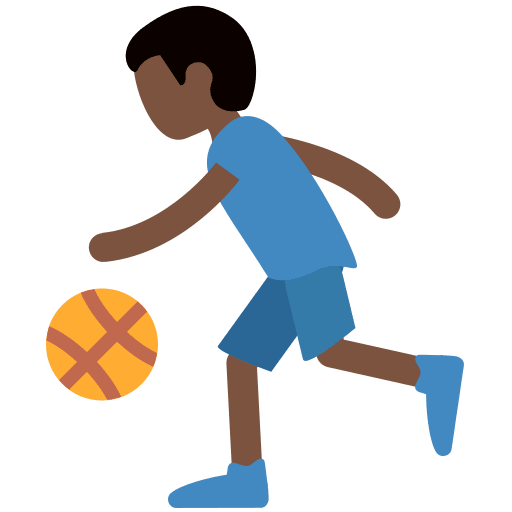 Man Bouncing Ball: Dark Skin Tone, the design in this release