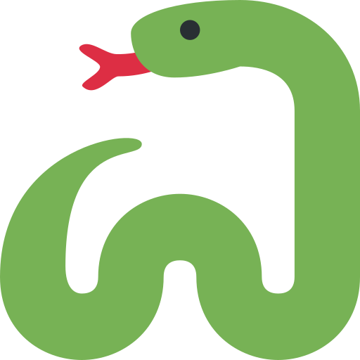 ثعبان as drawn by Twitter / X in Twemoji 2.5