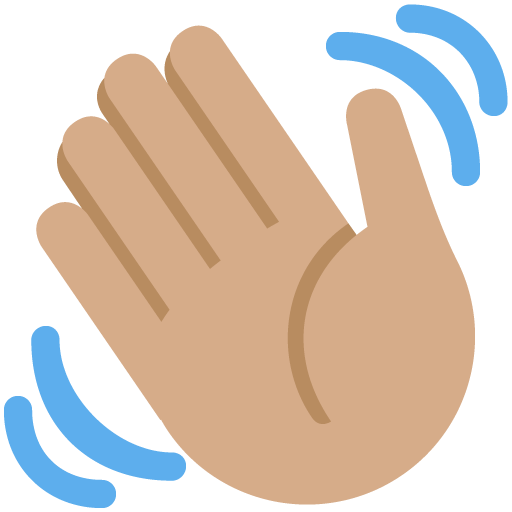 Waving Hand: Medium Skin Tone, the design in this release