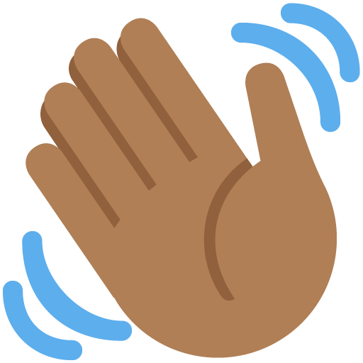 Waving Hand: Medium-Dark Skin Tone, the design in this release