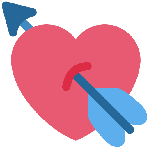 Heart with Arrow as drawn by Twitter / X in Twemoji 2.5