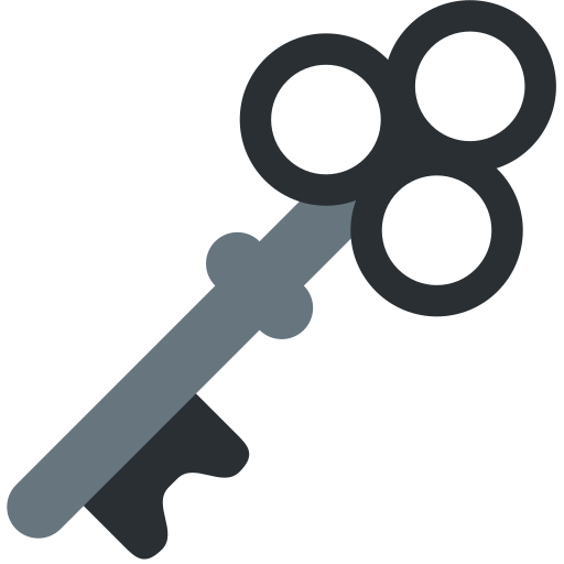 Old Key as drawn by Twitter / X in Twemoji 2.5