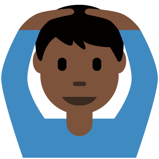 Man Gesturing OK: Dark Skin Tone, the design in this release