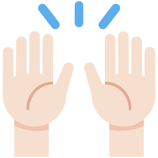 Raising Hands: Light Skin Tone, the design in this release
