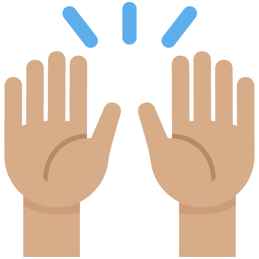 Raising Hands: Medium Skin Tone, the design in this release