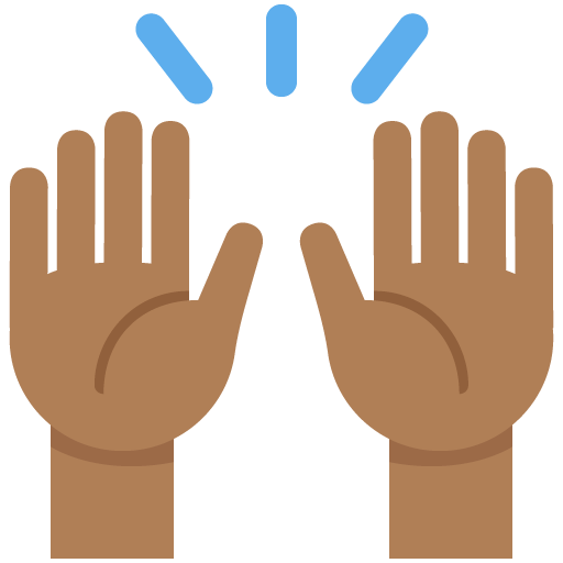 Raising Hands: Medium-Dark Skin Tone, the design in this release